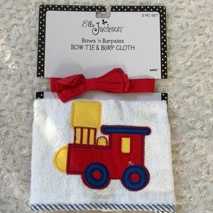 NWT Bow Tie And Burb Cloth Train Set